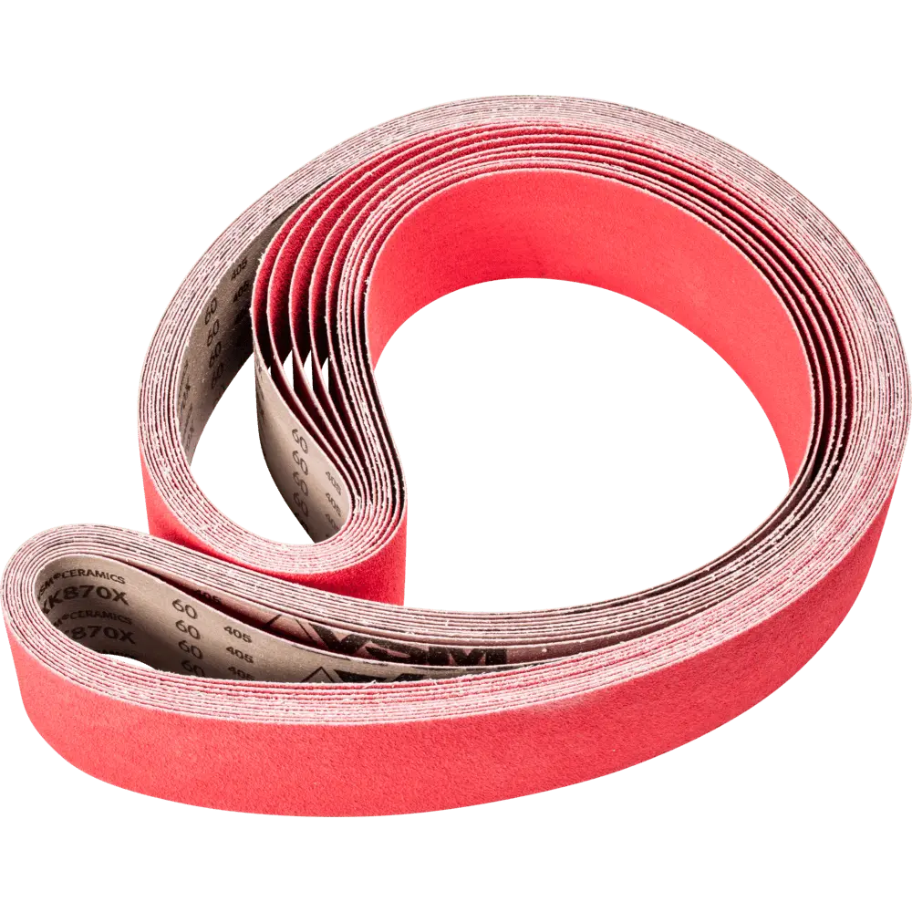 Produktfoto 1 von PFERD TOOLS Keramikkorn Schleifband BA 75x2000mm CO-COOL60 für Edelstahl-Schliff mit Bandschleifer, 10 Stk.