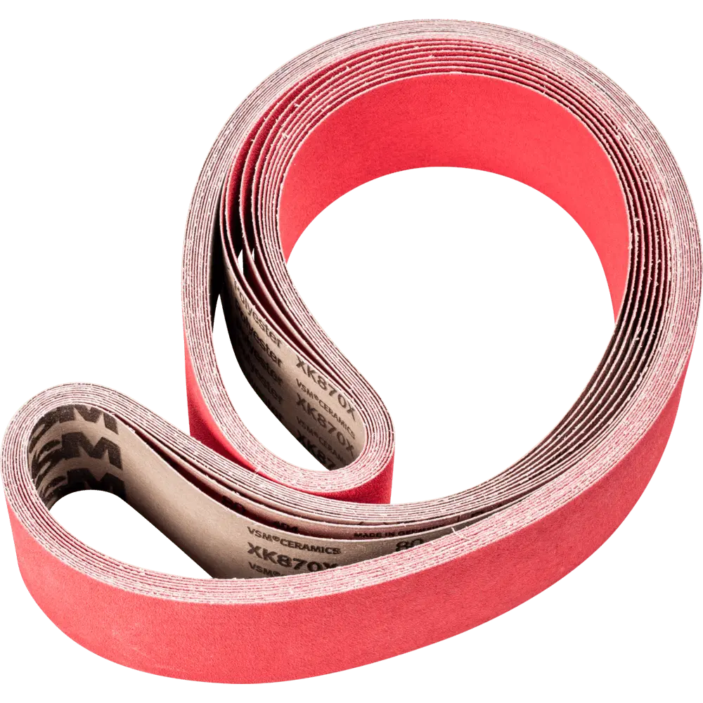 Produktfoto 1 von PFERD TOOLS Keramikkorn Schleifband BA 75x2000mm CO-COOL80 für Edelstahl-Schliff mit Bandschleifer, 10 Stk.
