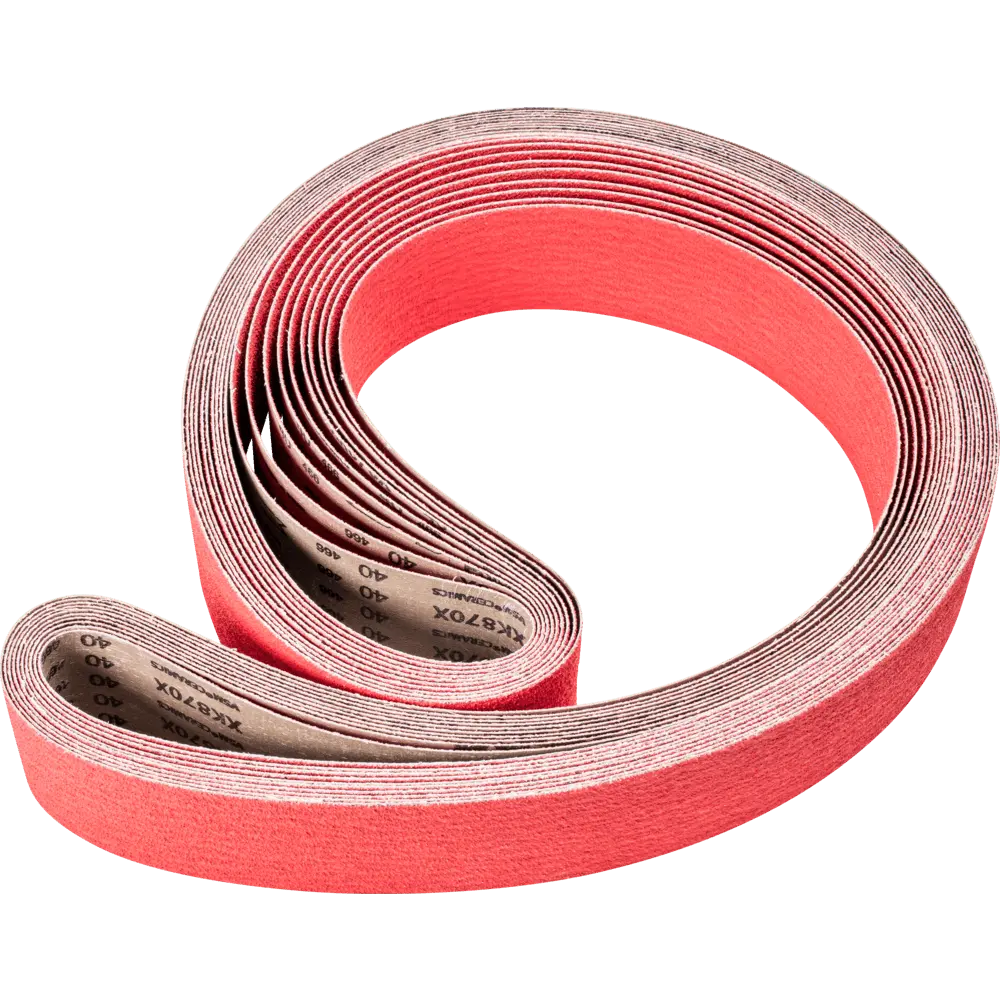 Produktfoto 1 von PFERD TOOLS Keramikkorn Schleifband BA 75x2500mm CO-COOL40 für Edelstahl-Schliff mit Bandschleifer, 10 Stk.