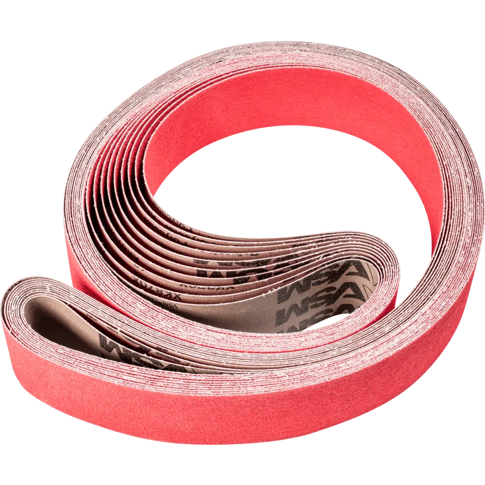 Produktfoto 1 von PFERD TOOLS Keramikkorn Schleifband BA 75x2500mm CO-COOL60 für Edelstahl-Schliff mit Bandschleifer, 10 Stk.
