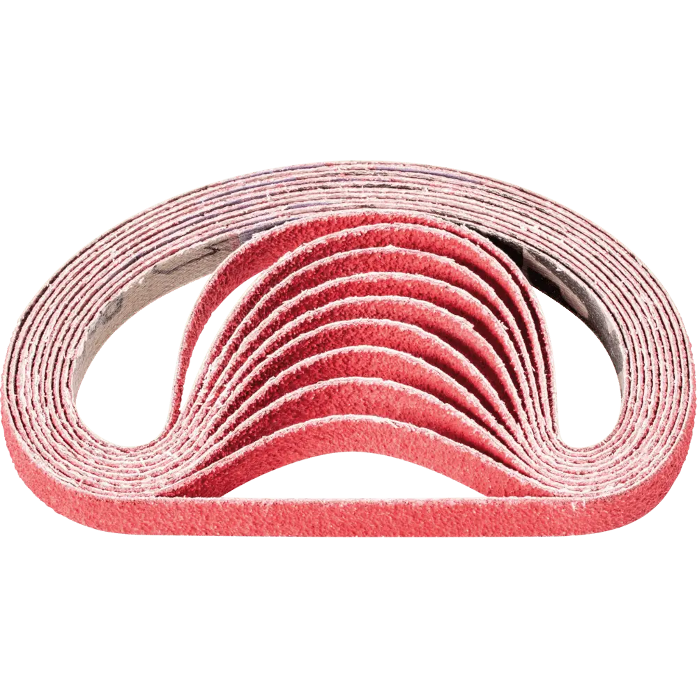 Produktfoto 1 von PFERD TOOLS Keramikkorn Schleifband BA 10x330mm CO-COOL60 für Edelstahl-Schliff mit Bandschleifer (100), 100 Stk.