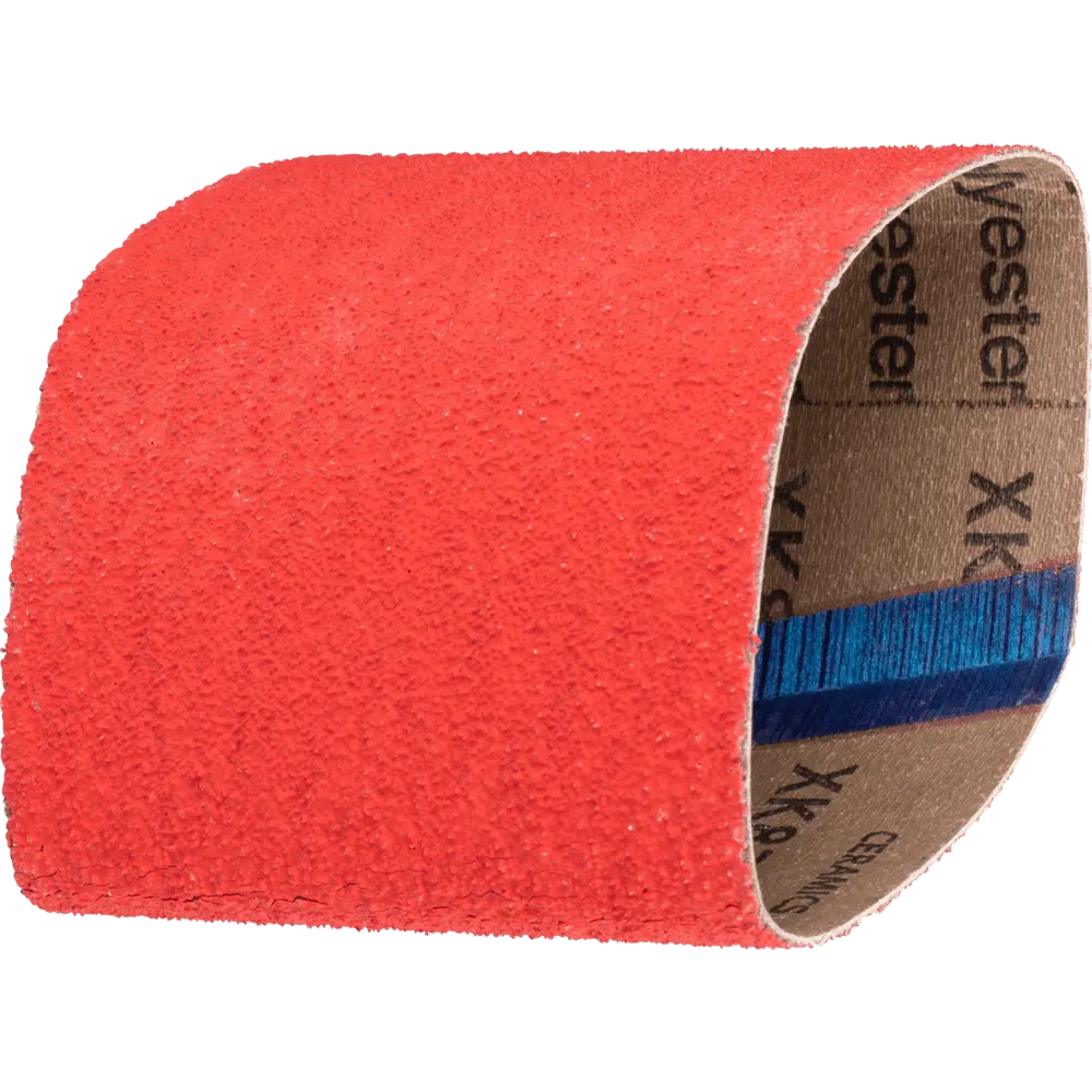 Produktfoto 1 von PFERD TOOLS Keramikkorn Schleifband BA 100x282 mm CO-COOL40 für Edelstahl-Schliff für Walze Ø 90x100mm, 5 Stk.