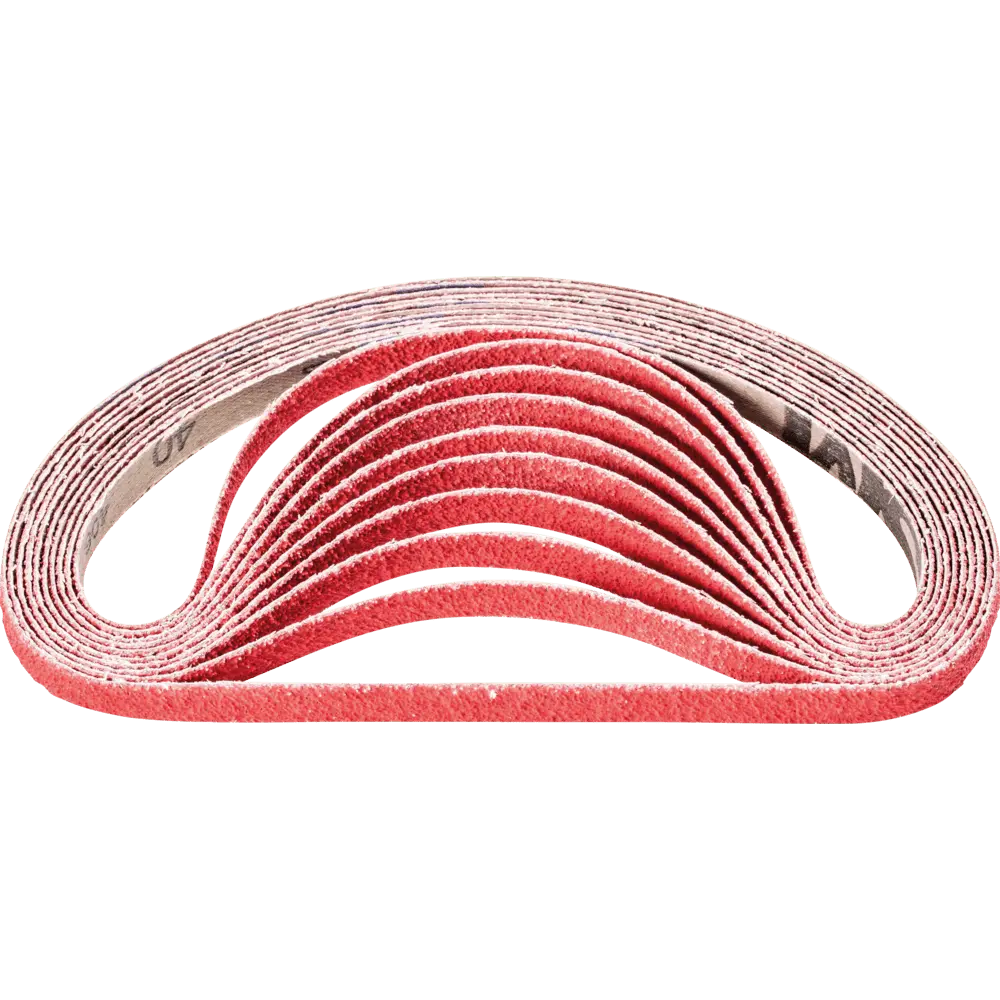 Produktfoto 1 von PFERD TOOLS Keramikkorn Schleifband BA 12x520mm CO-COOL40 für Edelstahl-Schliff mit Bandschleifer (100), 100 Stk.