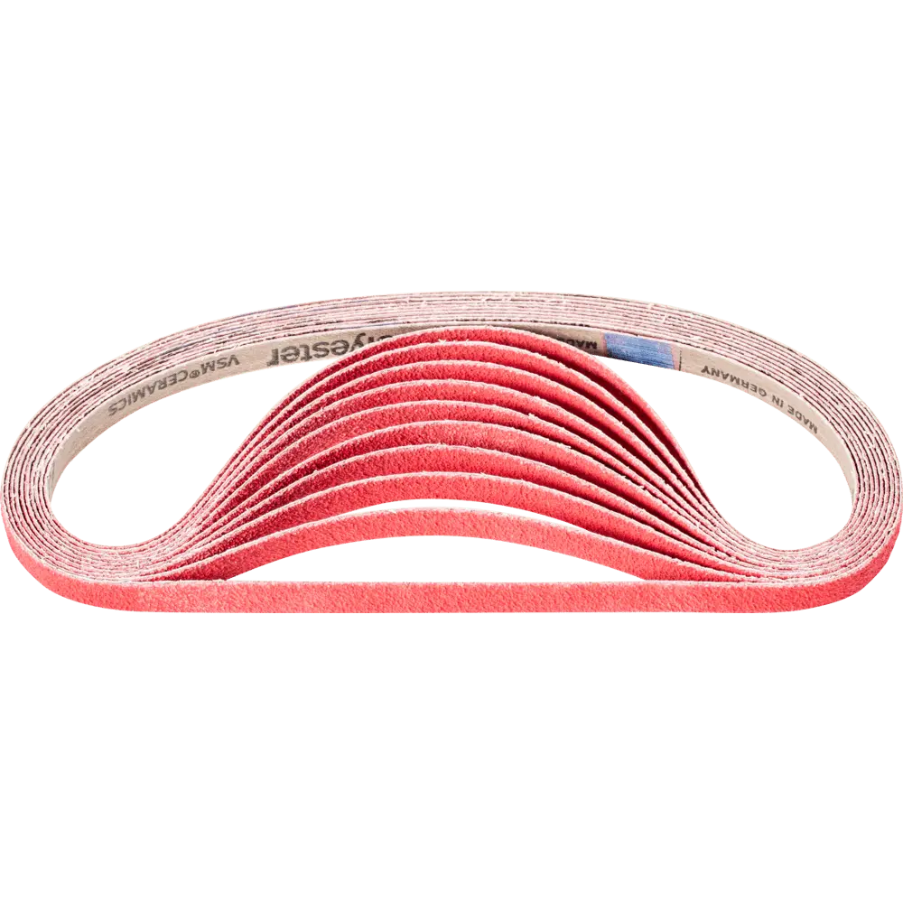 Produktfoto 1 von PFERD TOOLS Keramikkorn Schleifband BA 12x610mm CO-COOL60 für Edelstahl-Schliff mit Bandschleifer (100), 100 Stk.