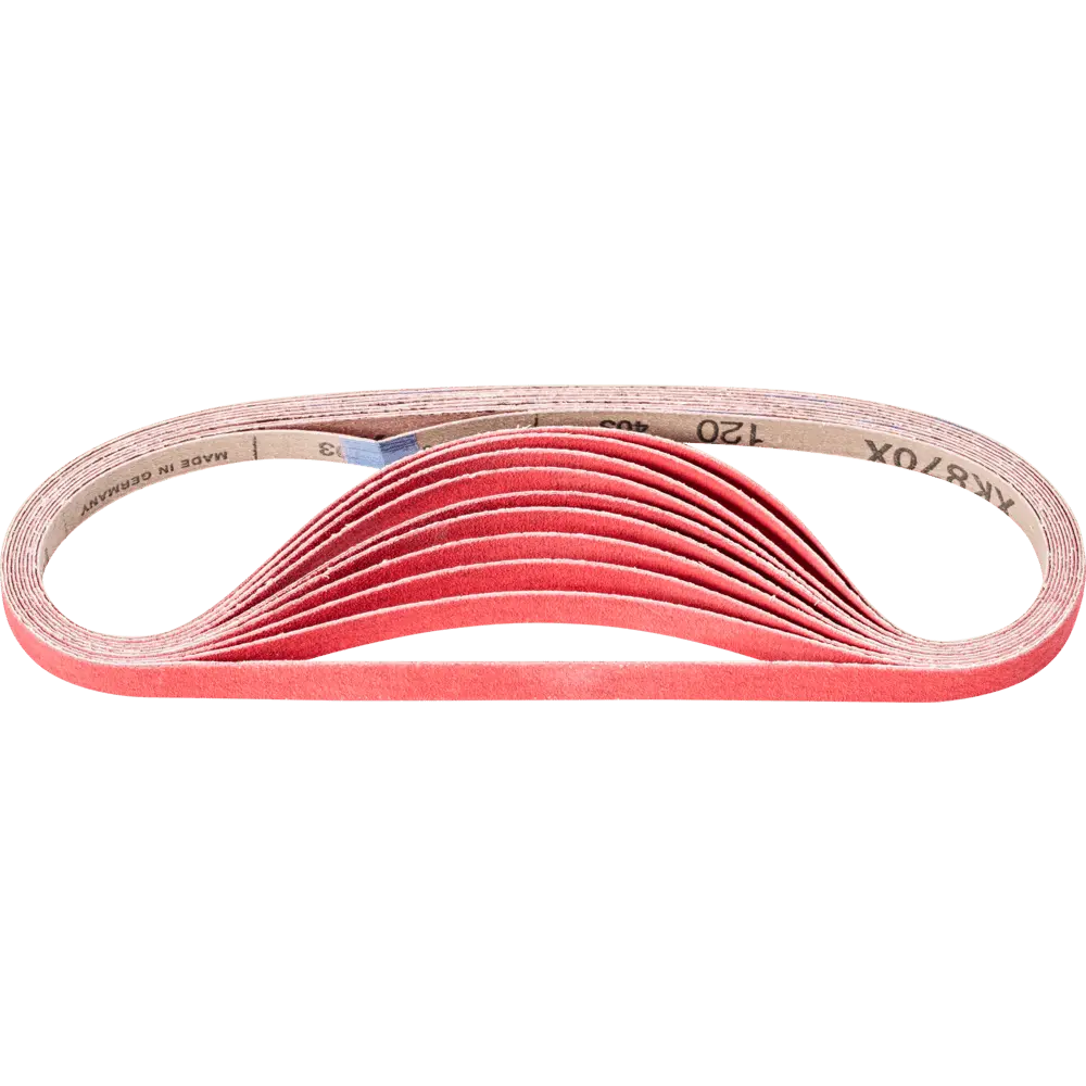 Produktfoto 1 von PFERD TOOLS Keramikkorn Schleifband BA 12x610mm CO-COOL120 für Edelstahl-Schliff mit Bandschleifer (100), 100 Stk.
