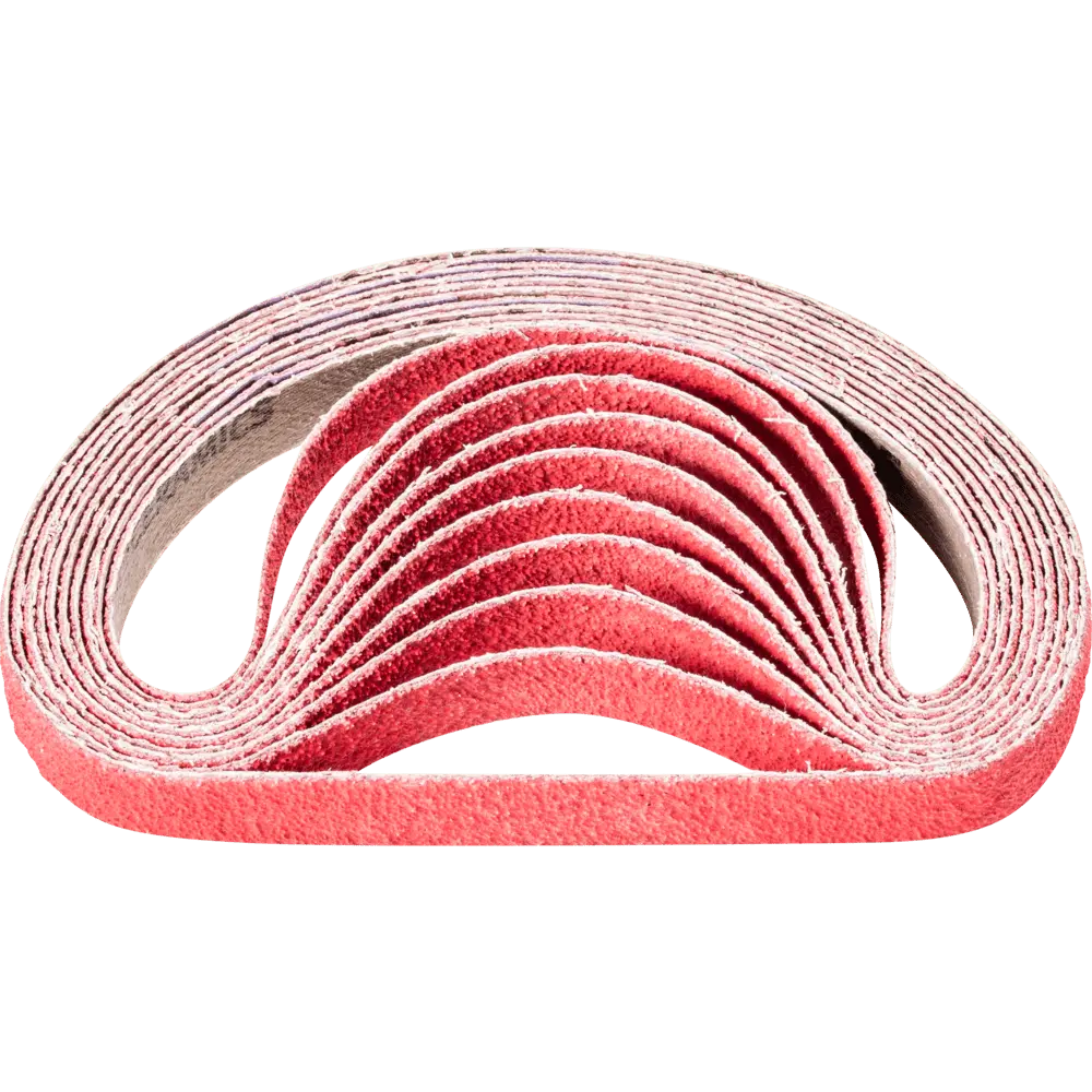 Produktfoto 1 von PFERD TOOLS Keramikkorn Schleifband BA 12x330mm CO-COOL60 für Edelstahl-Schliff mit Bandschleifer, 100 Stk.