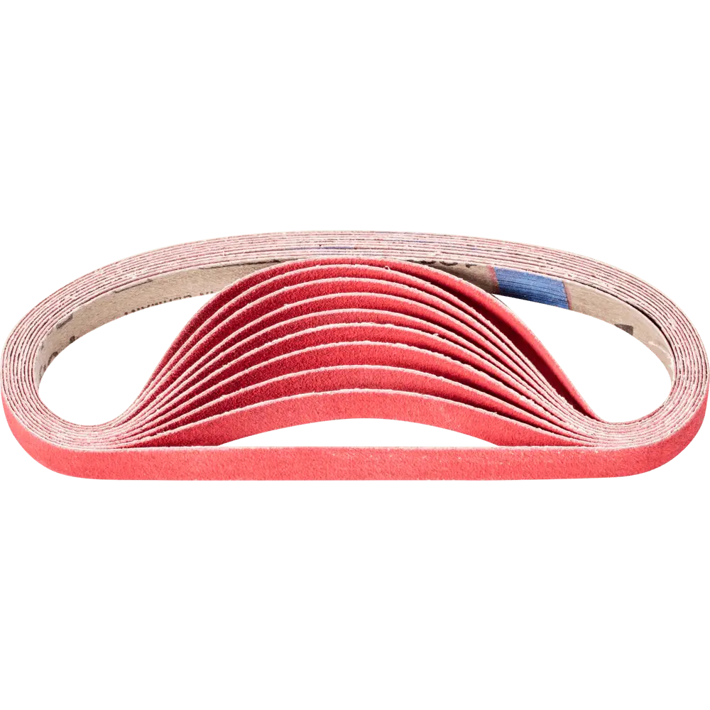 Produktfoto 1 von PFERD TOOLS Keramikkorn Schleifband BA 13x457 mm CO-COOL120 für Edelstahl-Schliff mit Bandschleifer, 100 Stk.