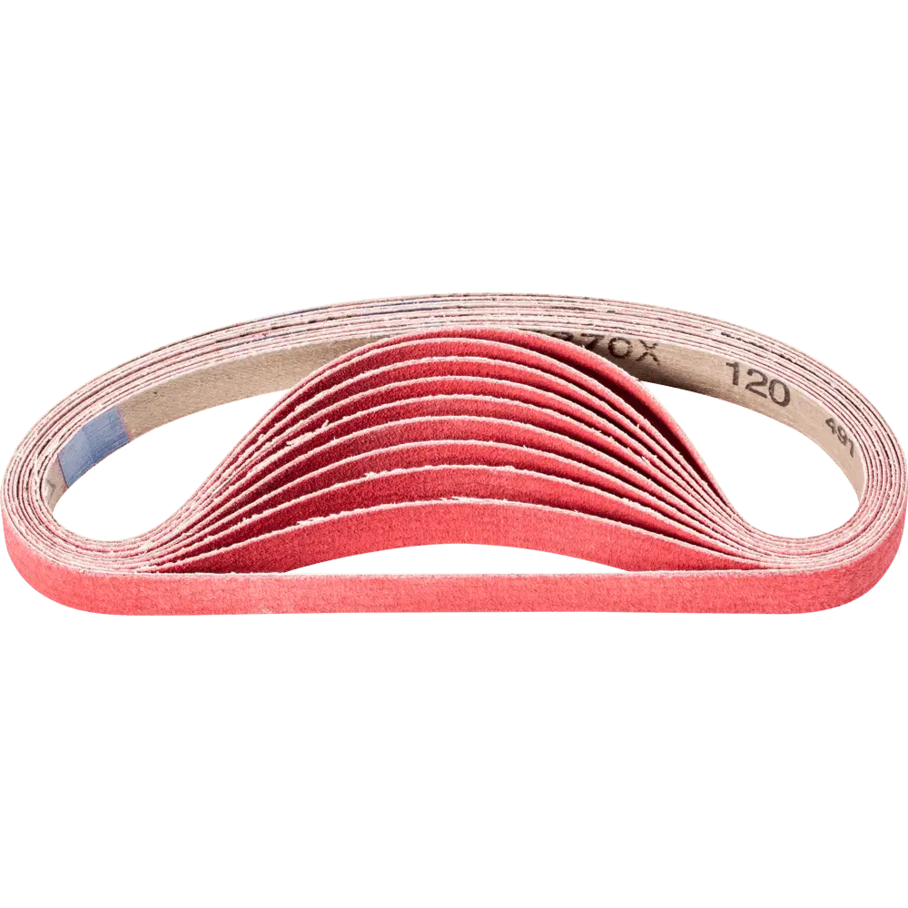Produktfoto 1 von PFERD TOOLS Keramikkorn Schleifband BA 16x480mm CO-COOL120 für Edelstahl-Schliff mit Bandschleifer, 50 Stk.