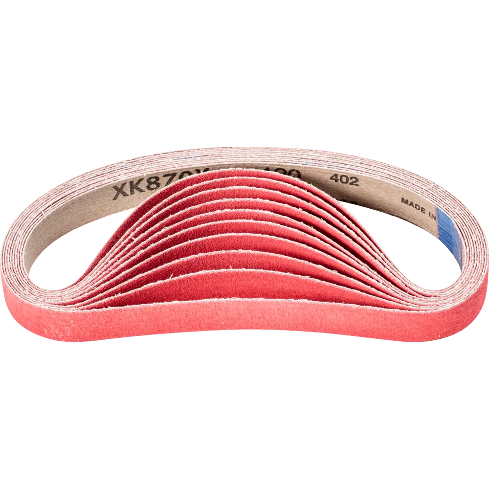 Produktfoto 1 von PFERD TOOLS Keramikkorn Schleifband BA 20x480mm CO-COOL120 für Edelstahl-Schliff mit Bandschleifer, 20 Stk.