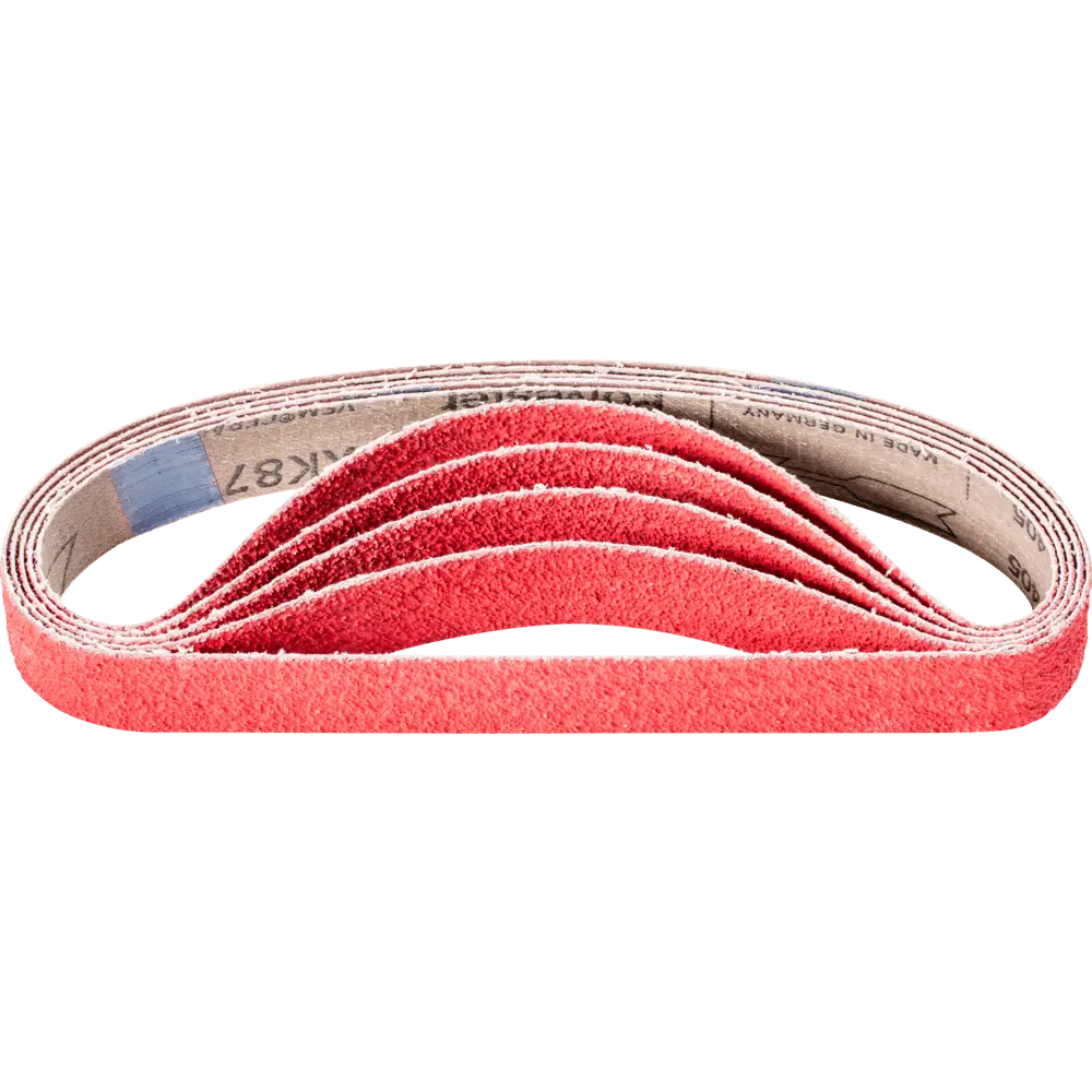 Produktfoto 1 von PFERD TOOLS Keramikkorn Schleifband BA 25x480mm CO-COOL40 für Edelstahl-Schliff mit Bandschleifer, 20 Stk.