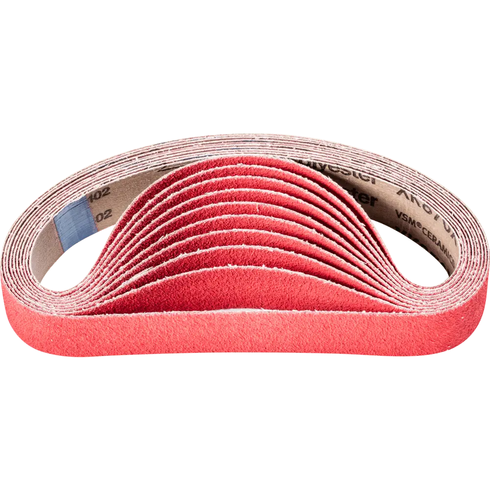 Produktfoto 1 von PFERD TOOLS Keramikkorn Schleifband BA 30x533 mm CO-COOL60 für Edelstahl-Schliff mit Rohrbandschleifer, 20 Stk.