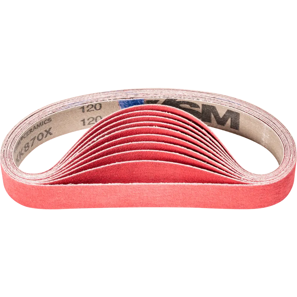 Produktfoto 1 von PFERD TOOLS Keramikkorn Schleifband BA 30x533 mm CO-COOL120 für Edelstahl-Schliff mit Rohrbandschleifer, 20 Stk.