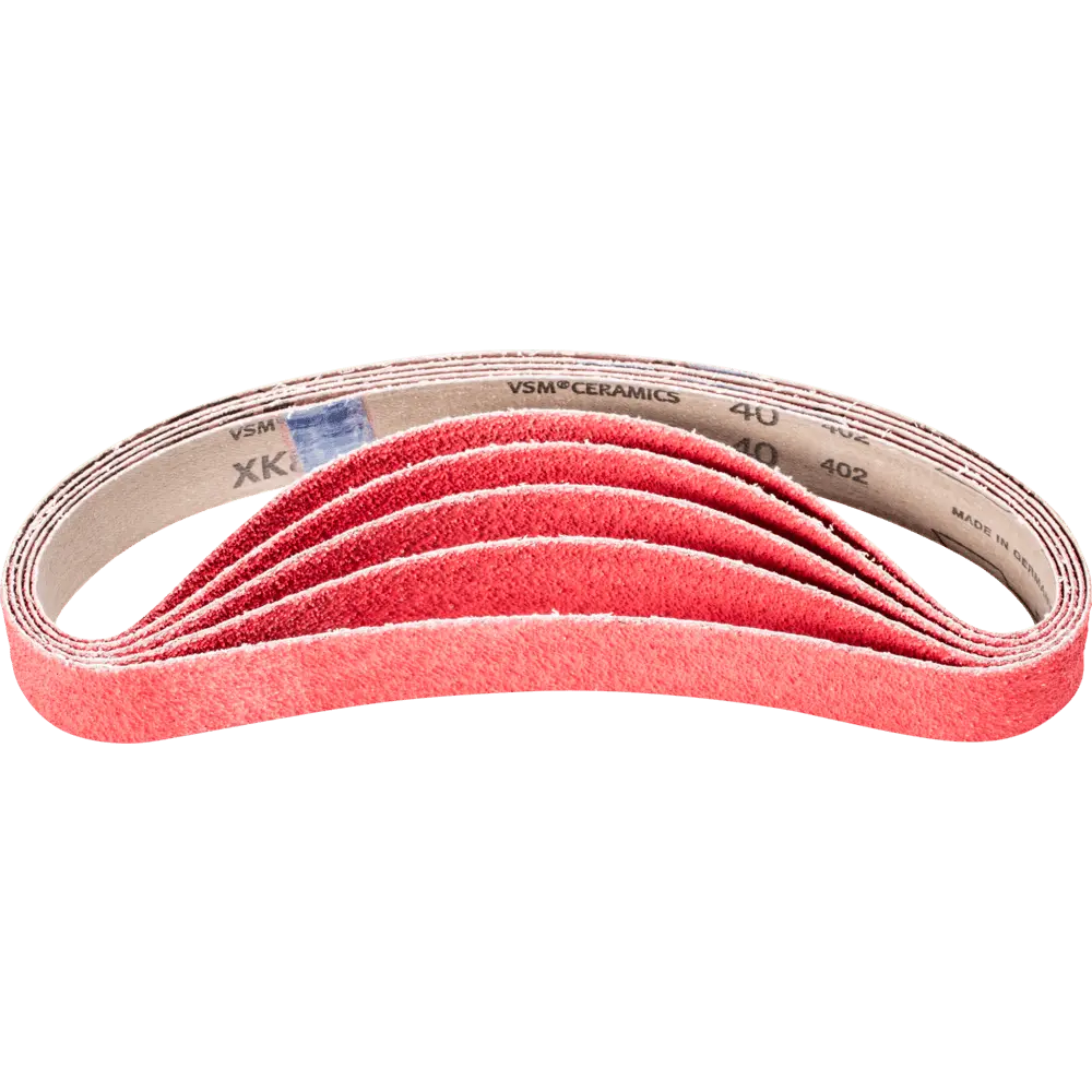 Produktfoto 1 von PFERD TOOLS Keramikkorn Schleifband BA 30x610mm CO-COOL40 für Edelstahl-Schliff mit Rohrbandschleifer, 10 Stk.