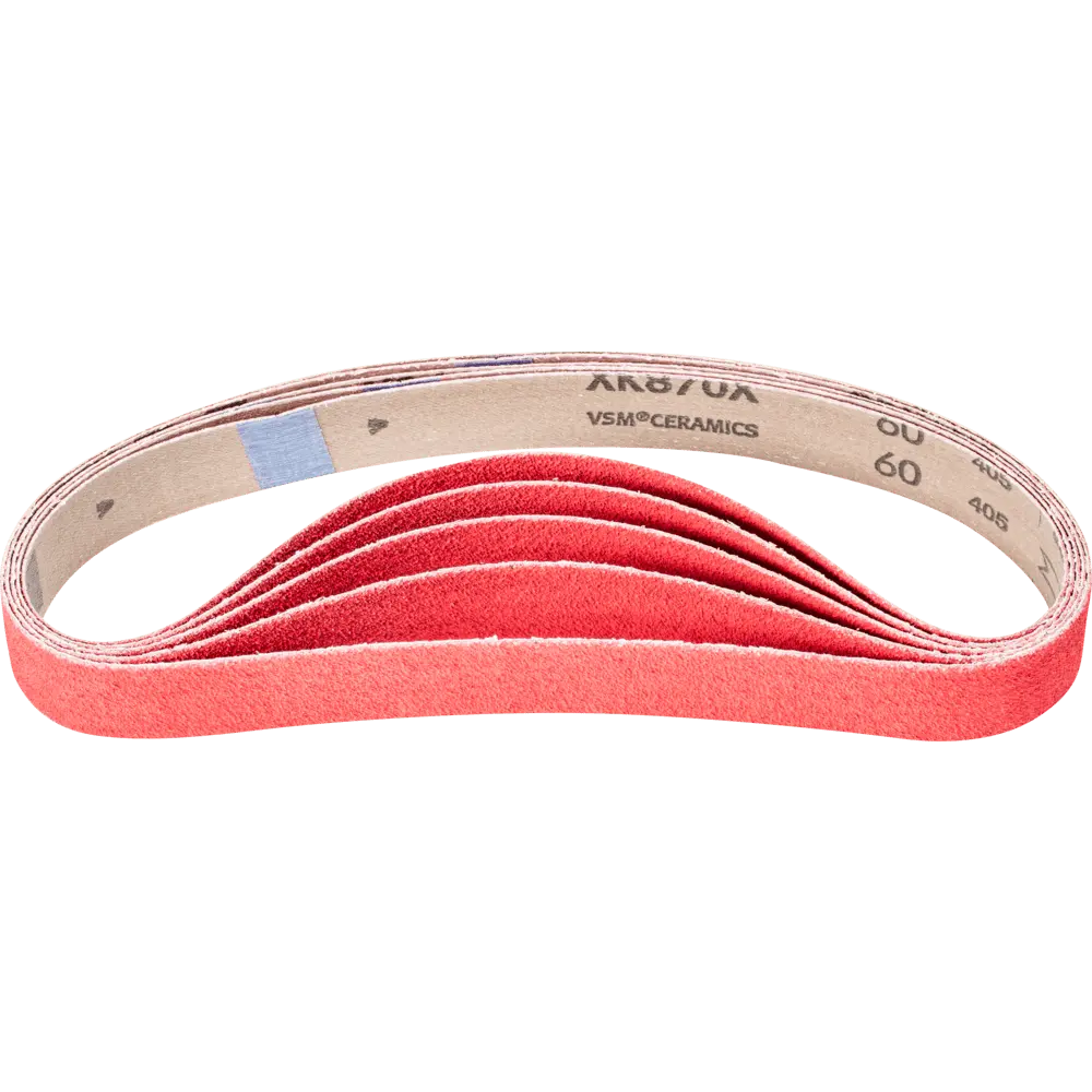 Produktfoto 1 von PFERD TOOLS Keramikkorn Schleifband BA 30x610mm CO-COOL60 für Edelstahl-Schliff mit Rohrbandschleifer, 10 Stk.