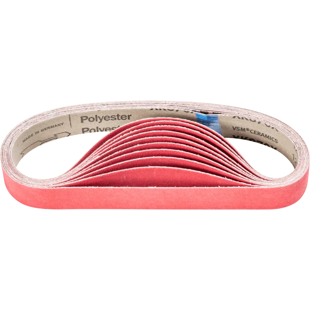 Produktfoto 1 von PFERD TOOLS Keramikkorn Schleifband BA 30x610mm CO-COOL120 für Edelstahl-Schliff mit Rohrbandschleifer, 10 Stk.