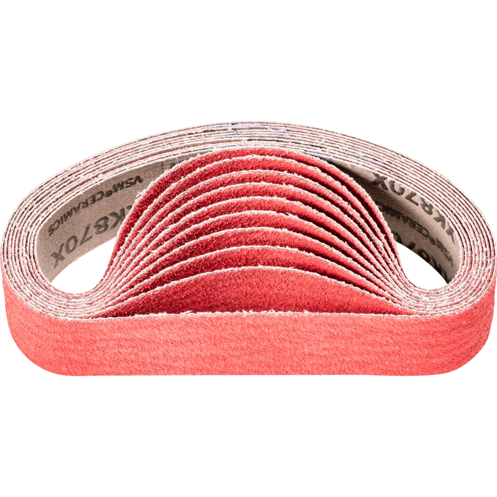 Produktfoto 1 von PFERD TOOLS Keramikkorn Schleifband BA 35x450mm CO-COOL60 für Edelstahl-Schliff mit Rohrbandschleifer, 20 Stk.