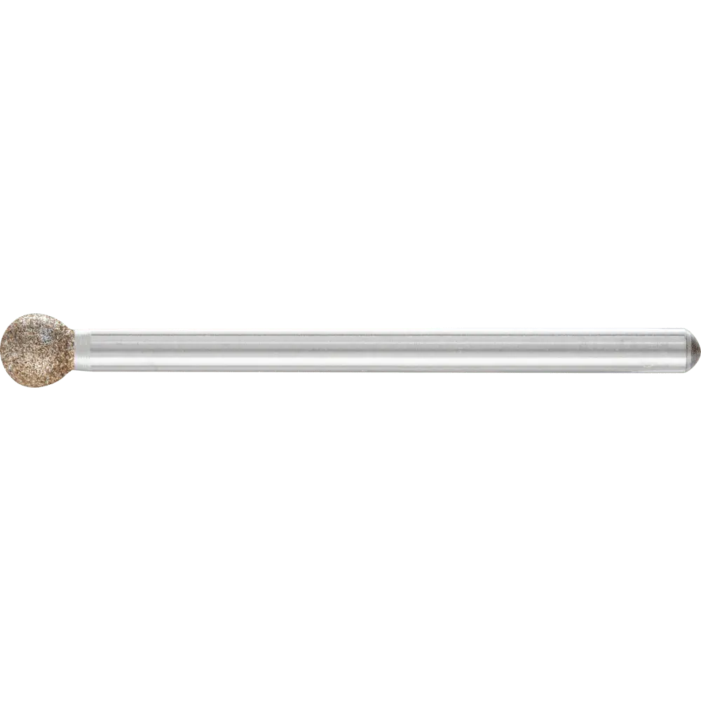 Produktfoto 1 von PFERD TOOLS CBN-Schleifstift Kugel Ø 5,0mm Schaft-Ø 3 mm B126 (mittel) zum Gravieren und Entgraten, 5 Stk.