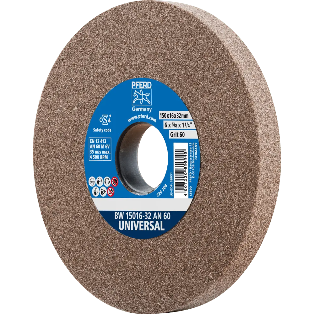Produktfoto 1 von PFERD TOOLS Schleifbockscheibe Ø 150x16 mm Bohrung-Ø 32 mm A60 für universelle Schleifaufgaben