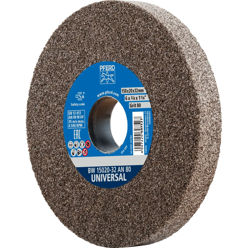Produktfoto 1 von PFERD TOOLS Schleifbockscheibe Ø 150x20mm Bohrung-Ø 32mm A80 für universelle Schleifaufgaben