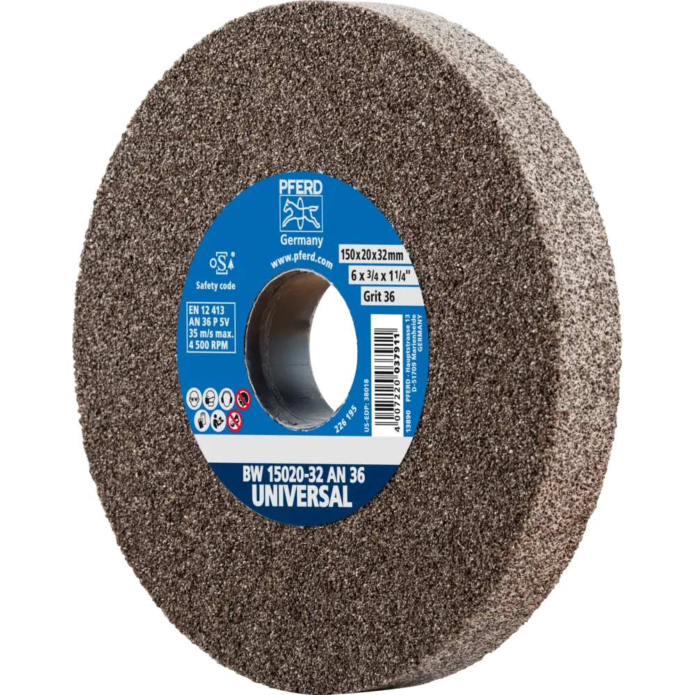 Produktfoto 1 von PFERD TOOLS Schleifbockscheibe Ø 150x20mm Bohrung-Ø 32 mm A36 für universelle Schleifaufgaben
