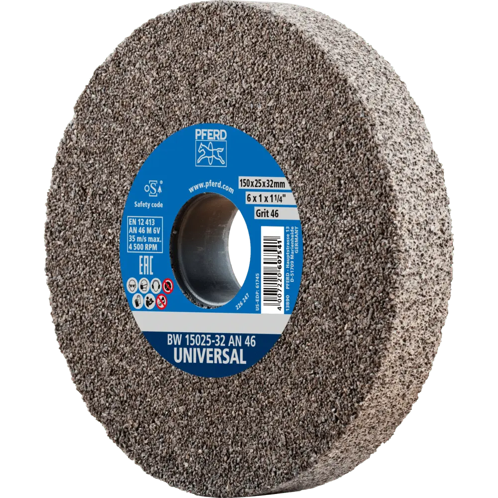 PFERD TOOLS Schleifbockscheibe Ø 150x25mm Bohrung-Ø 32mm A46 für universelle Schleifaufgaben