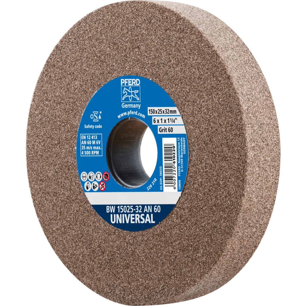 Produktfoto 1 von PFERD TOOLS Schleifbockscheibe Ø 150x25 mm Bohrung-Ø 32 mm A60 für universelle Schleifaufgaben