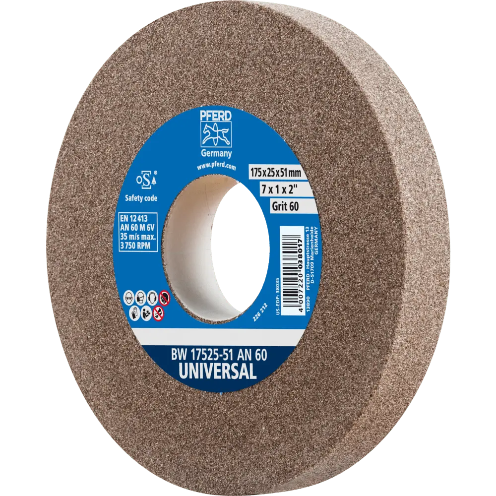 Produktfoto 1 von PFERD TOOLS Schleifbockscheibe Ø 175x25 mm Bohrung-Ø 51 mm A60 für universelle Schleifaufgaben