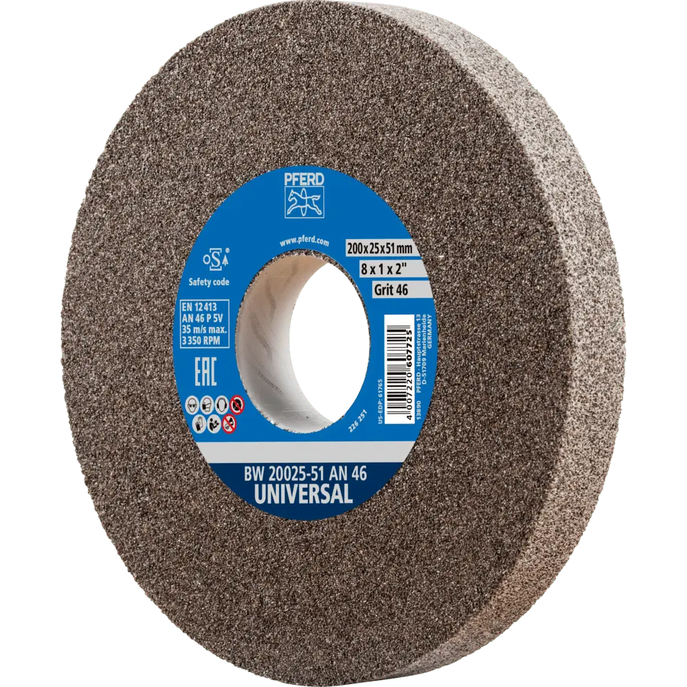 Produktfoto 1 von PFERD TOOLS Schleifbockscheibe Ø 200x25mm Bohrung-Ø 51mm A46 für universelle Schleifaufgaben