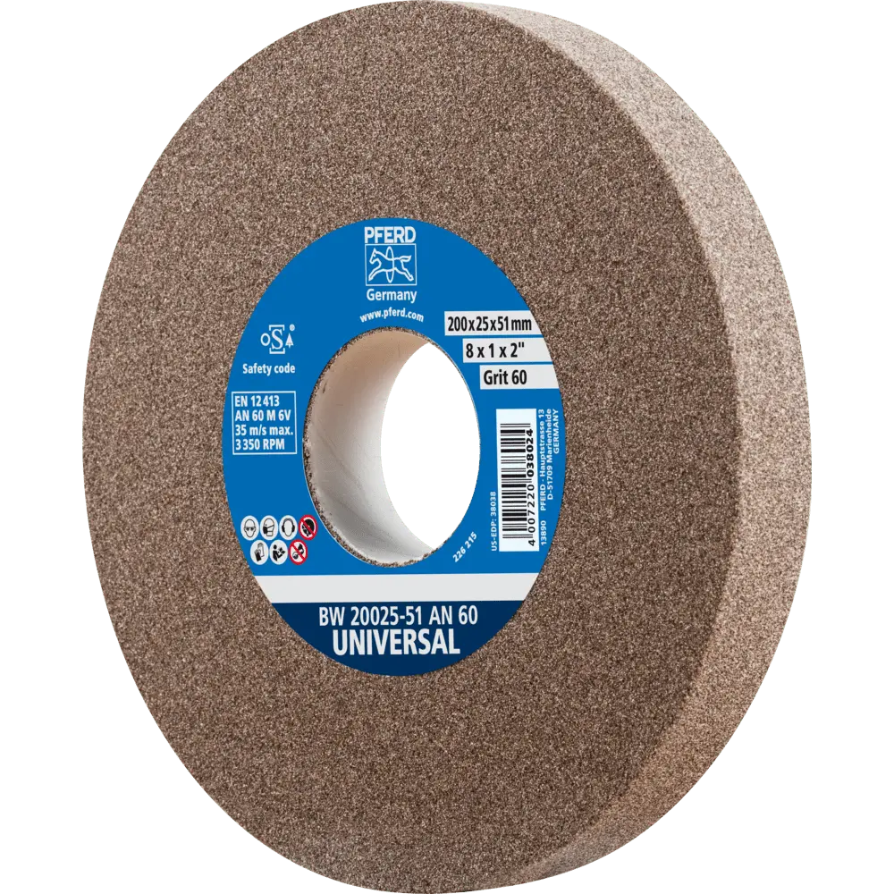 Produktfoto 1 von PFERD TOOLS Schleifbockscheibe Ø 200x25 mm Bohrung-Ø 51 mm A60 für universelle Schleifaufgaben