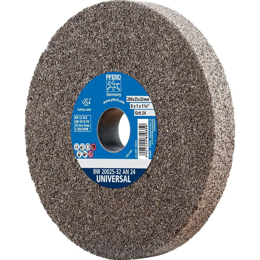 Produktfoto 1 von PFERD TOOLS Schleifbockscheibe Ø 200x25 mm Bohrung-Ø 51 mm A24 für universelle Schleifaufgaben