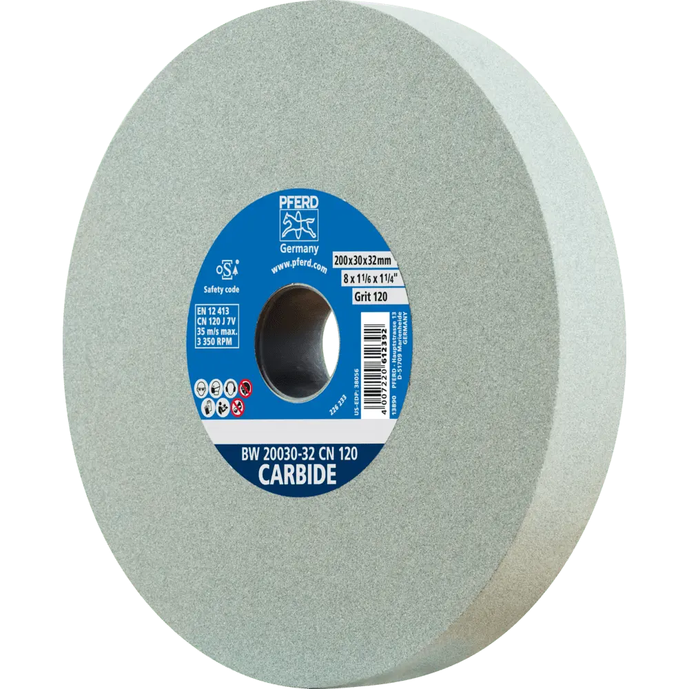 Produktfoto 1 von PFERD TOOLS Schleifbockscheibe Ø 200x30mm Bohrung-Ø 51 mm SiC120 für harte Materialien z.B. Hartmetall