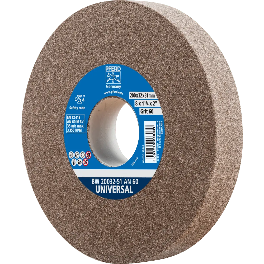 Produktfoto 1 von PFERD TOOLS Schleifbockscheibe Ø 200x32 mm Bohrung-Ø 51 mm A60 für universelle Schleifaufgaben
