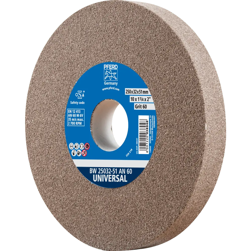 Produktfoto 1 von PFERD TOOLS Schleifbockscheibe Ø 250x32 mm Bohrung-Ø 51 mm A60 für universelle Schleifaufgaben