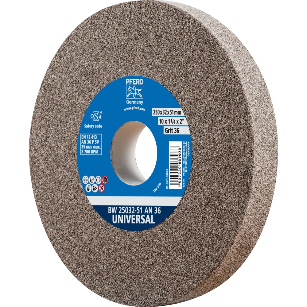 Produktfoto 1 von PFERD TOOLS Schleifbockscheibe Ø 250x32 mm Bohrung-Ø 51 mm A36 für universelle Schleifaufgaben