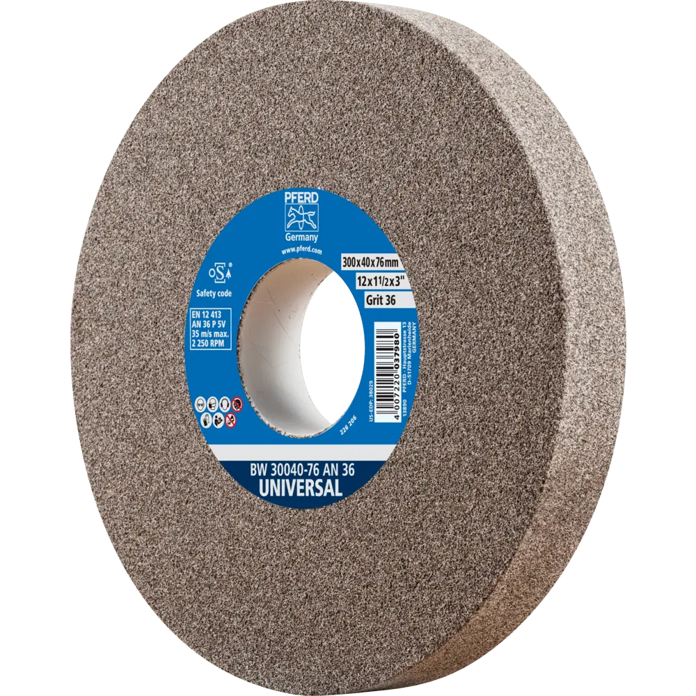 Produktfoto 1 von PFERD TOOLS Schleifbockscheibe Ø 300x40mm Bohrung-Ø 76 mm A36 für universelle Schleifaufgaben