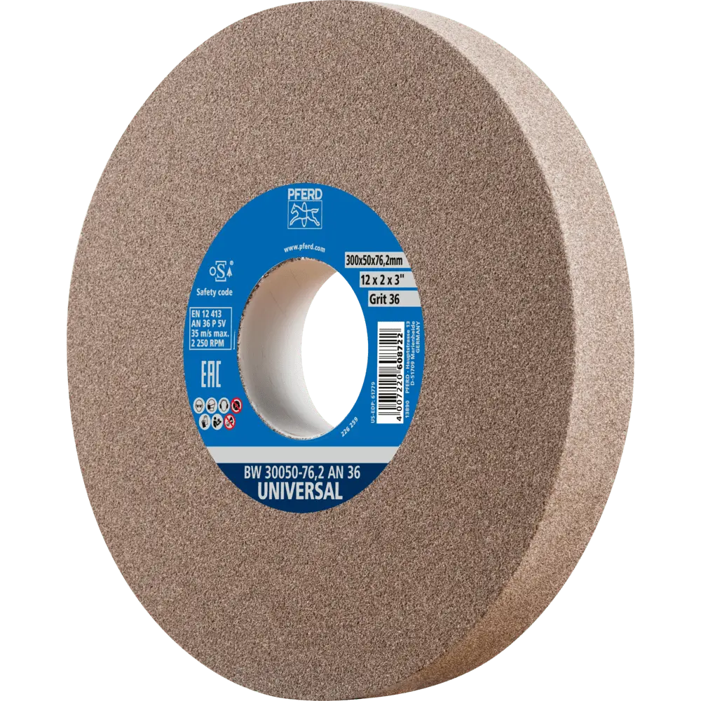 Produktfoto 1 von PFERD TOOLS Schleifbockscheibe Ø 300x50mm Bohrung-Ø 76,2mm A36 für universelle Schleifaufgaben