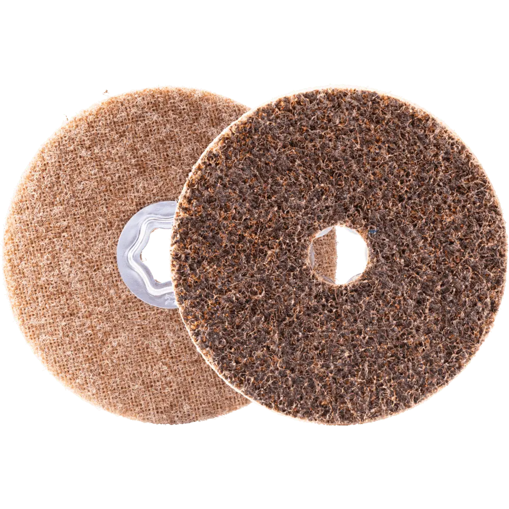 Produktfoto 1 von PFERD TOOLS COMBICLICK harte Vliesronde CC Ø 125 mm A100G für Feinschliff und Finish mit Winkelschleifer (2), 2 Stk.