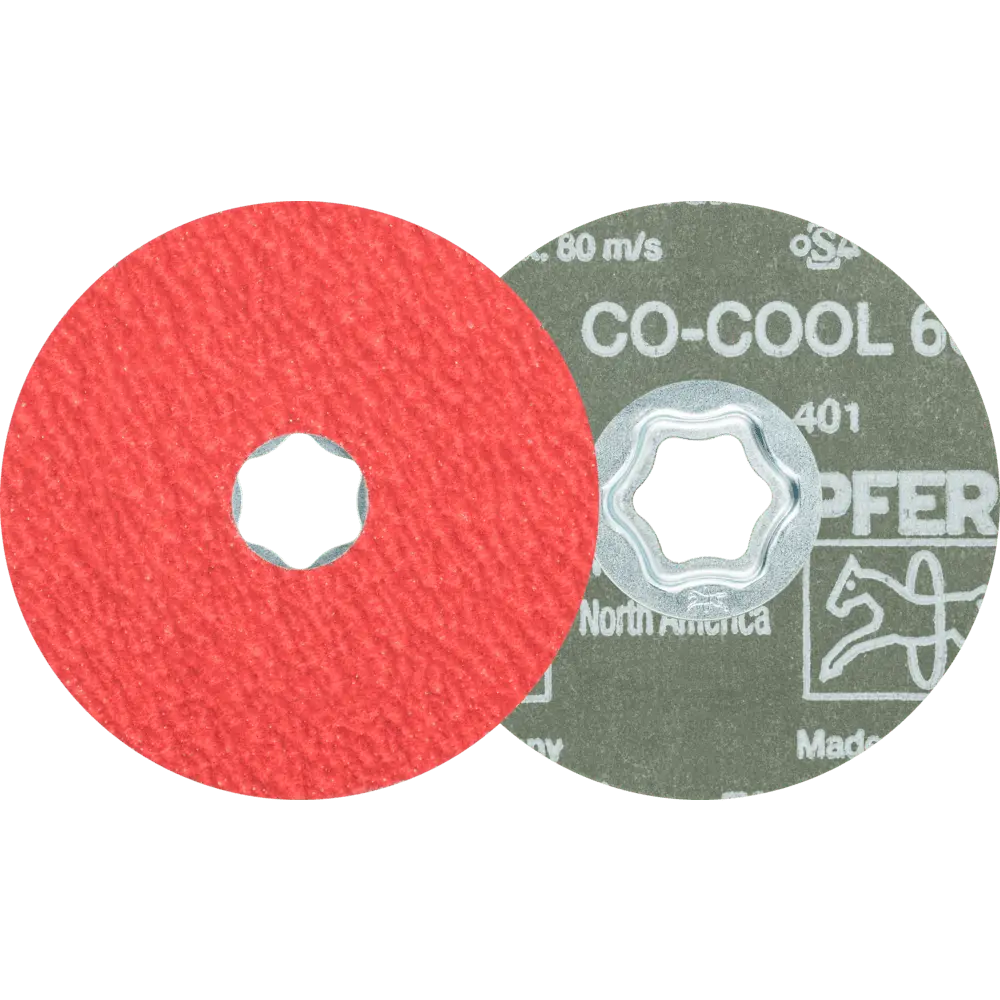 Produktfoto 1 von PFERD TOOLS COMBICLICK Keramikkorn Fiberscheibe Ø 100mm CO-COOL60 für Edelstahl, 25 Stk.