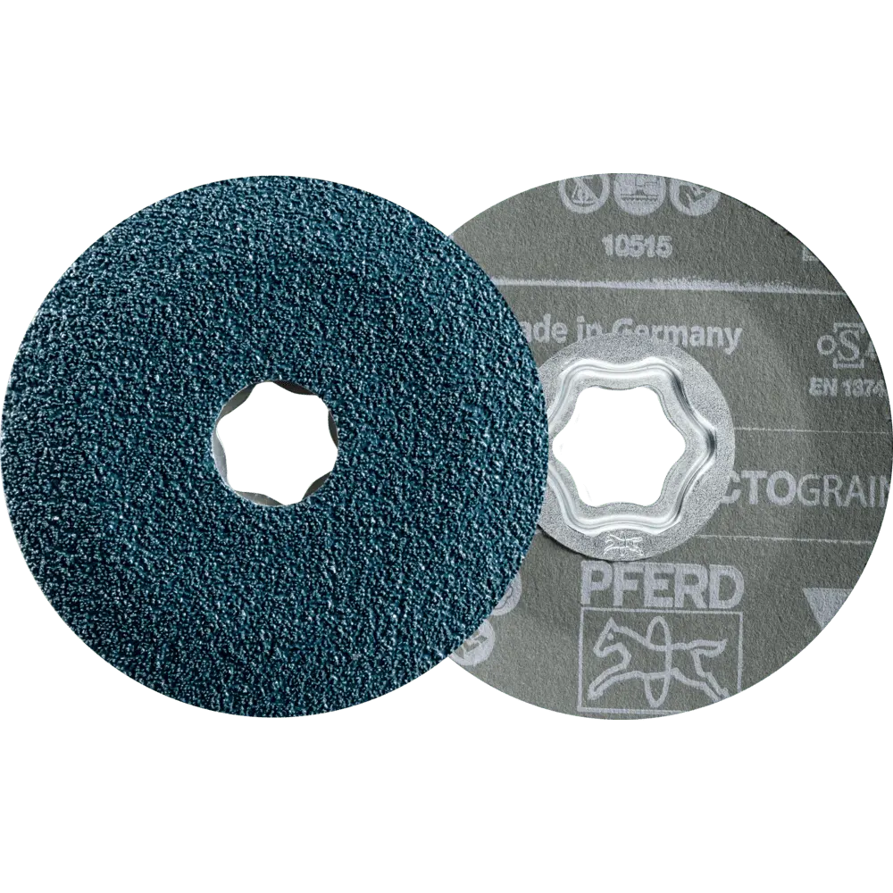 Produktfoto 1 von PFERD TOOLS COMBICLICK Fiberscheibe Ø 100mm VICTOGRAIN 60 Höchstleistung auf Stahl, 25 Stk.