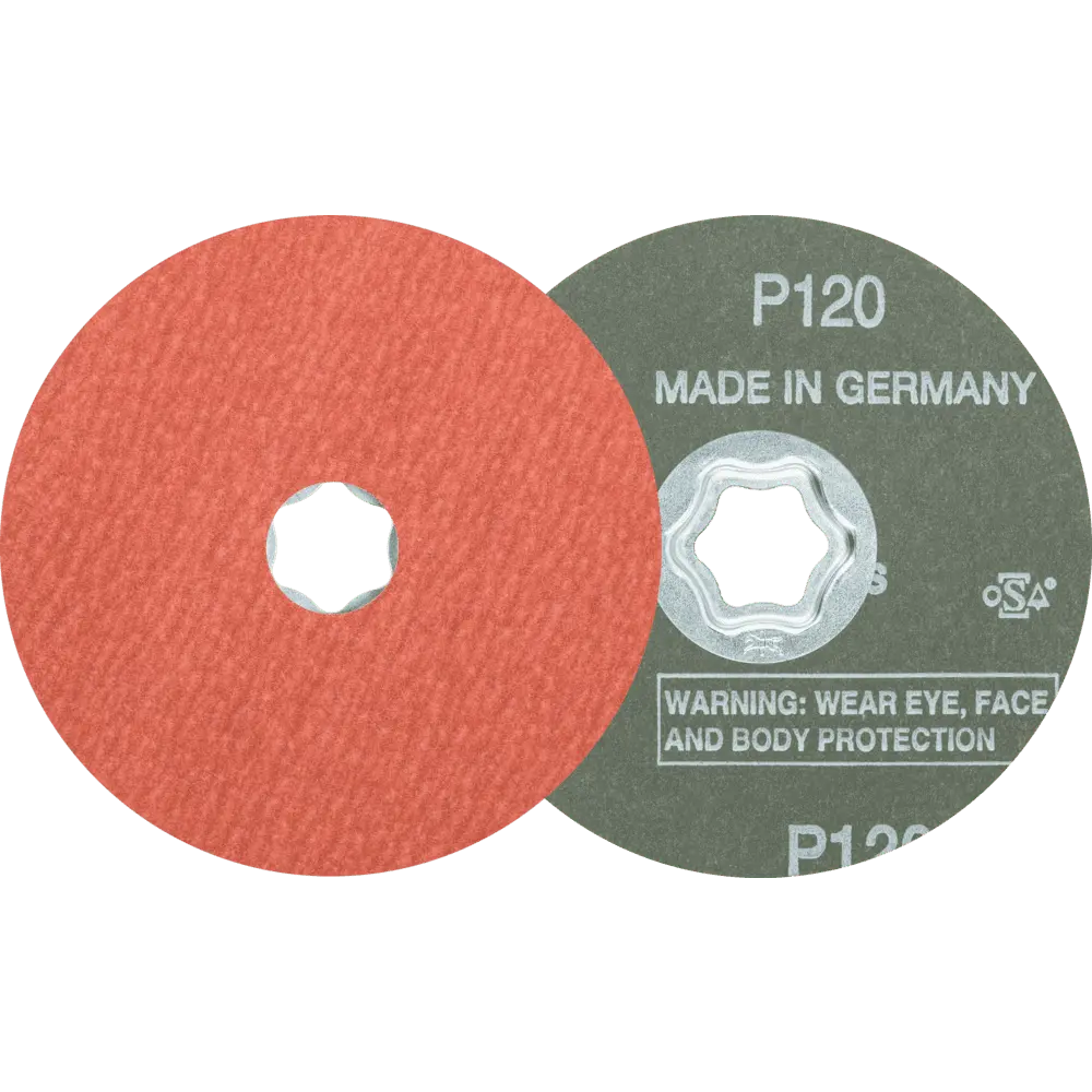 PFERD TOOLS COMBICLICK Korund Fiberscheibe Ø 115 mm A-COOL120 für Edelstahl, 25 Stk.