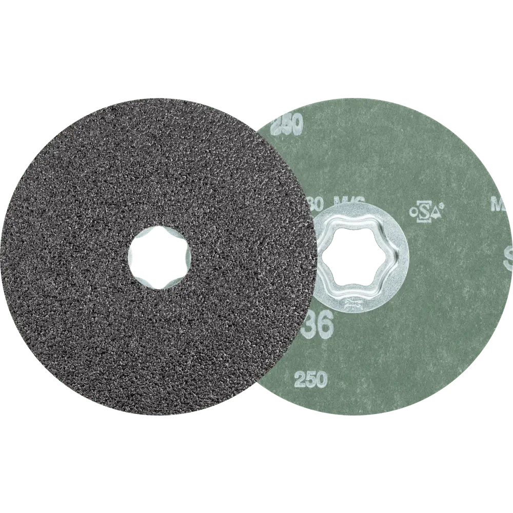 Produktfoto 1 von PFERD TOOLS COMBICLICK SiC Fiberscheibe Ø 115 mm SIC36 für harte NE Metalle, 25 Stk.