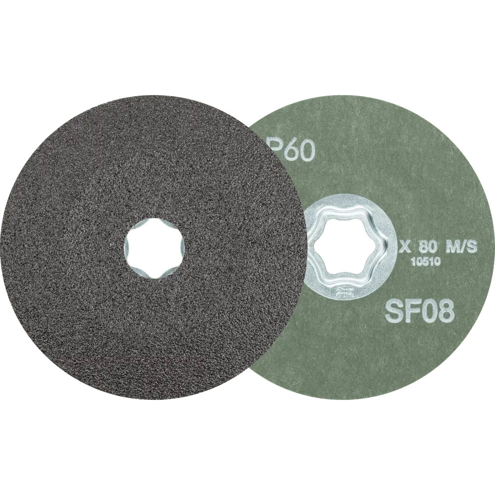 Produktfoto 1 von PFERD TOOLS COMBICLICK SiC Fiberscheibe Ø 115 mm SIC60 für harte NE Metalle, 25 Stk.