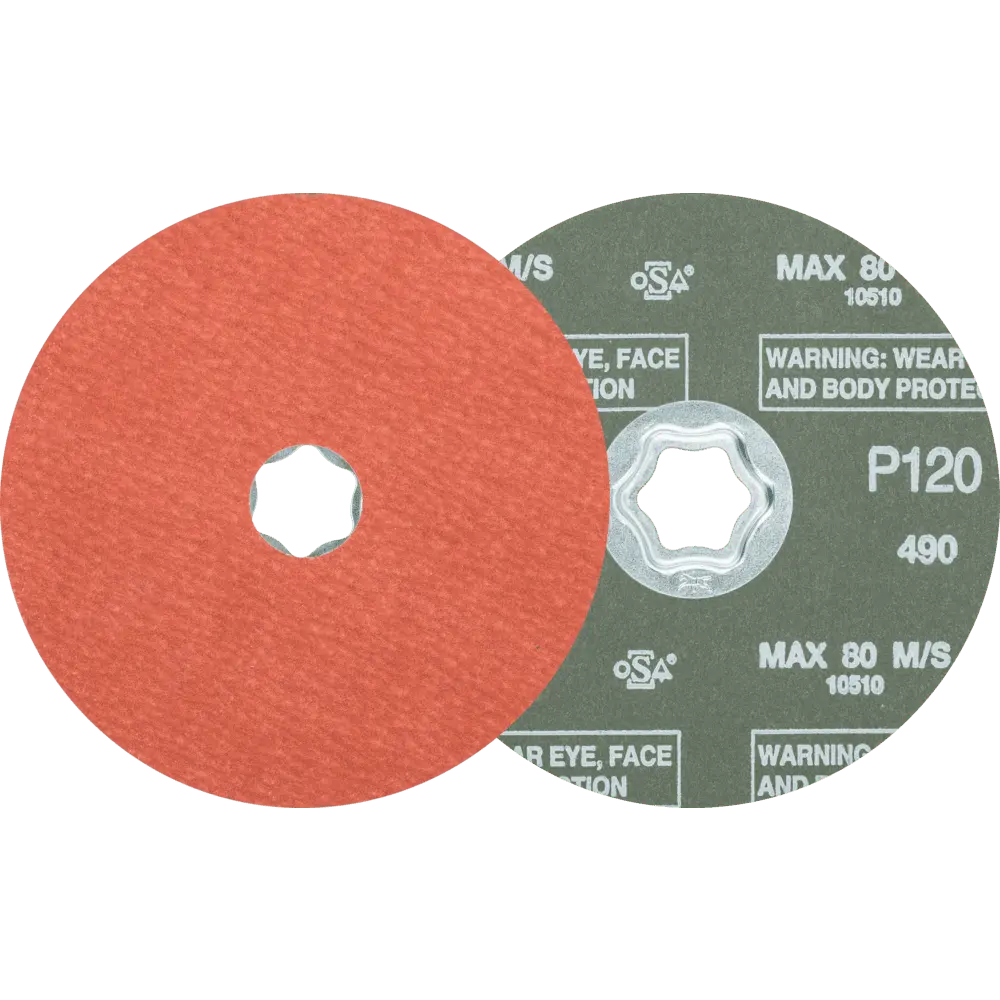 Produktfoto 1 von PFERD TOOLS COMBICLICK Korund Fiberscheibe Ø 125 mm A-COOL120 für Edelstahl, 25 Stk.