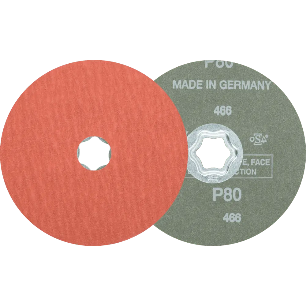Produktfoto 1 von PFERD TOOLS COMBICLICK Korund Fiberscheibe Ø 125 mm A-COOL80 für Edelstahl, 25 Stk.