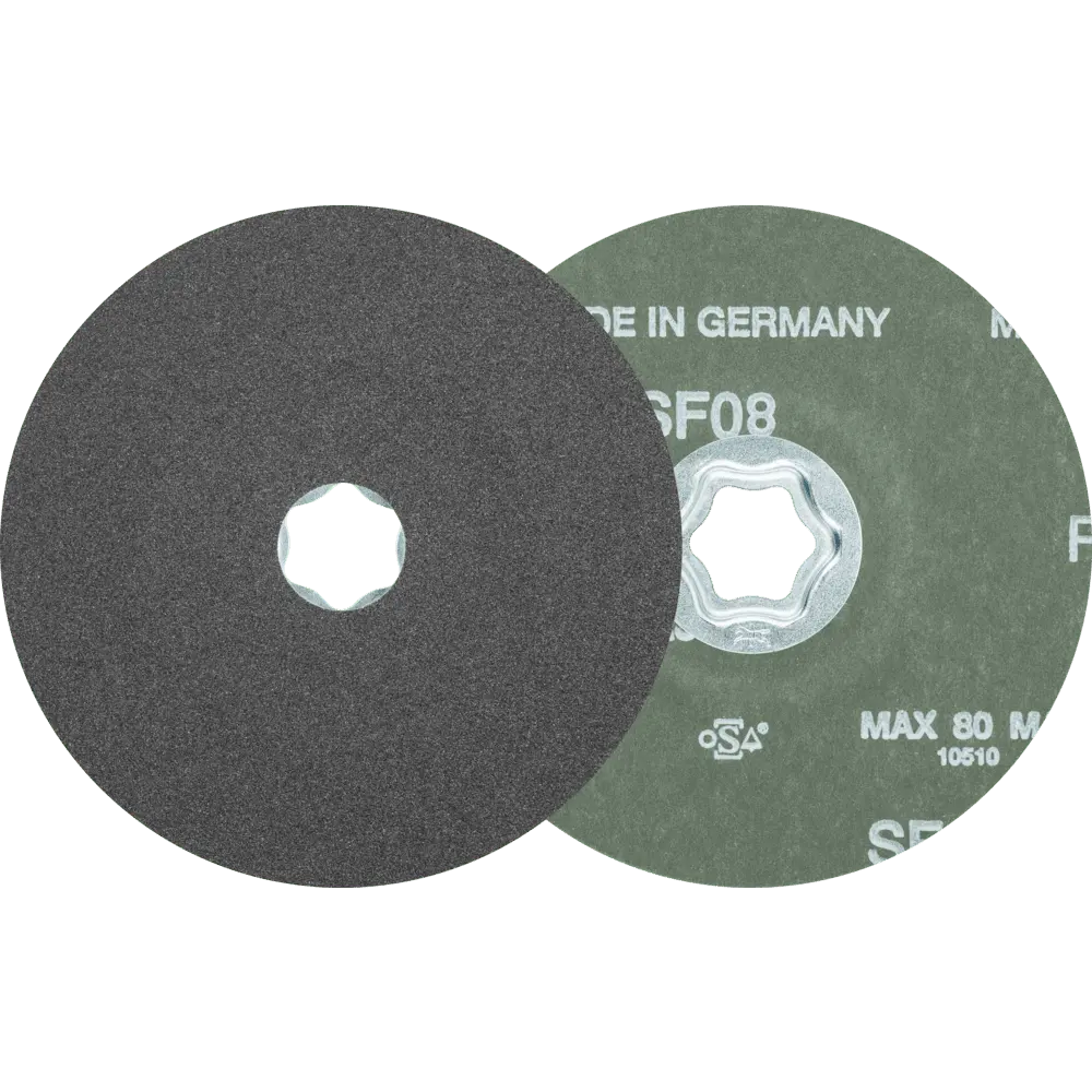 Produktfoto 1 von PFERD TOOLS COMBICLICK SiC Fiberscheibe Ø 125 mm SIC120 für harte NE Metalle, 25 Stk.