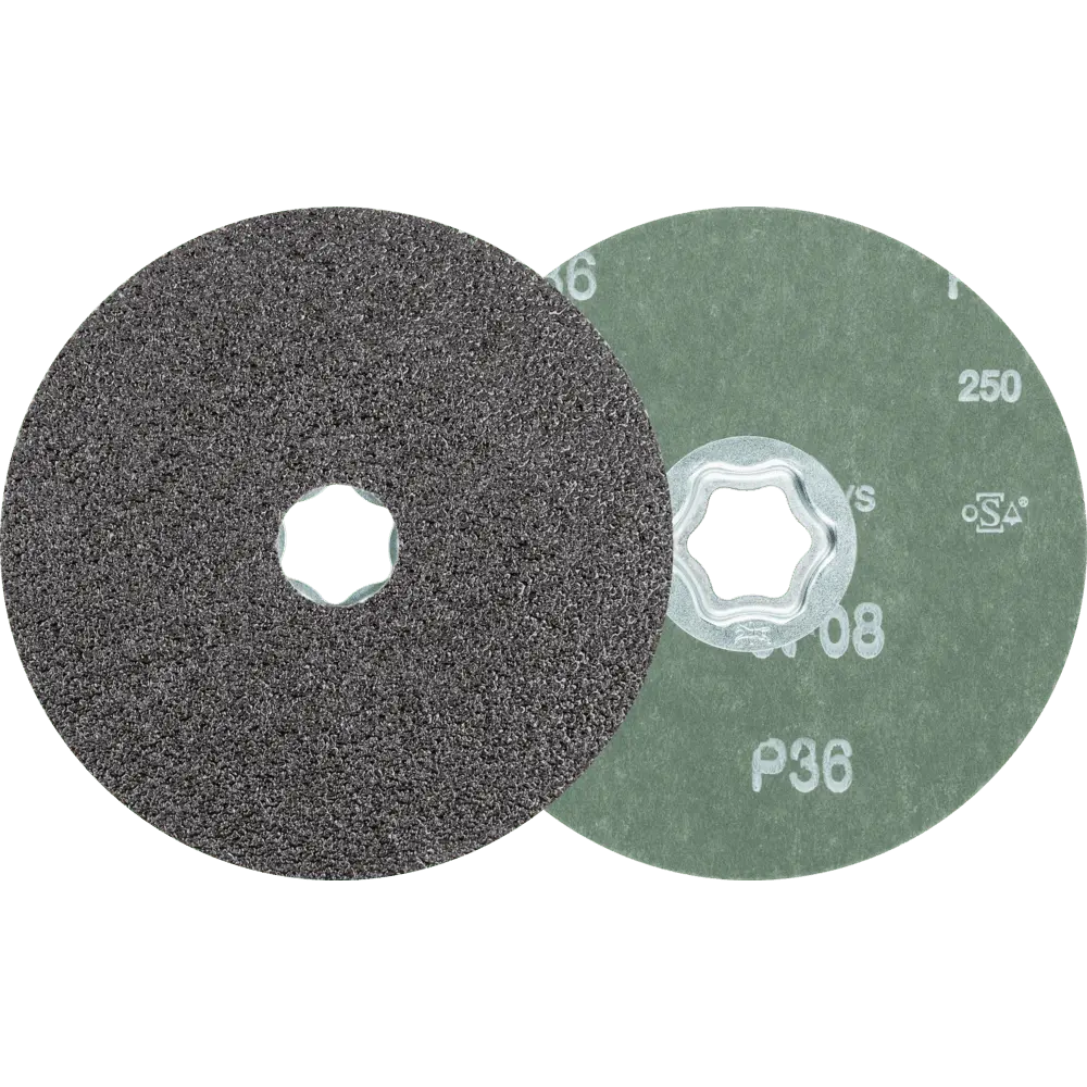 Produktfoto 1 von PFERD TOOLS COMBICLICK SiC Fiberscheibe Ø 125 mm SIC36 für harte NE Metalle, 25 Stk.