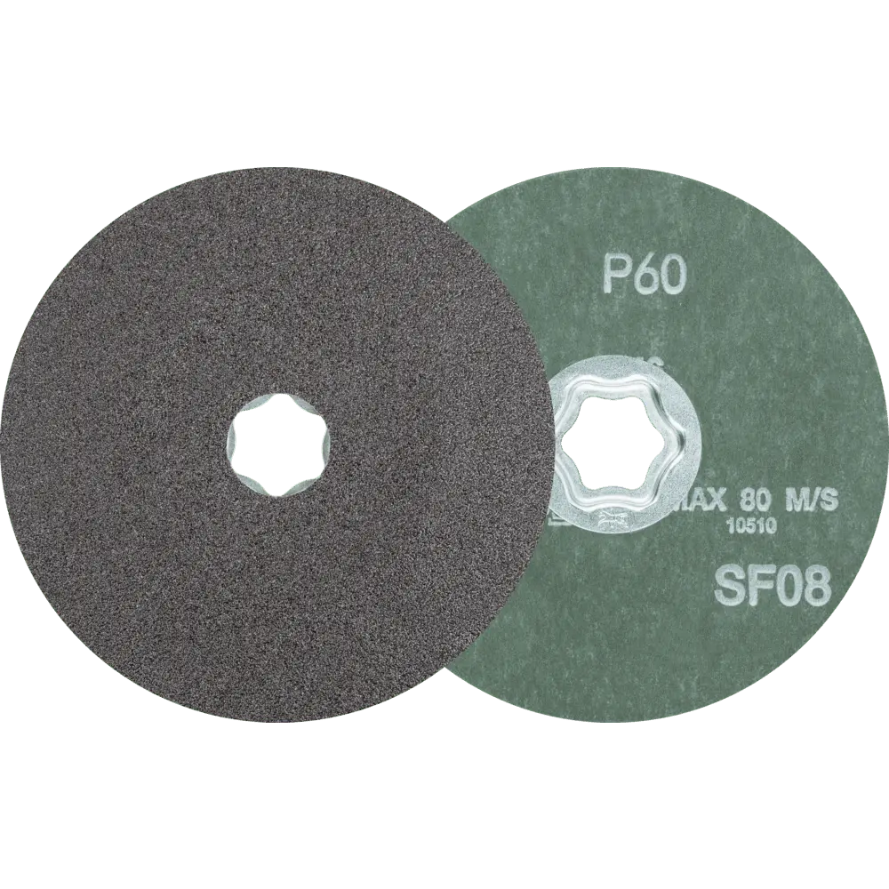 Produktfoto 1 von PFERD TOOLS COMBICLICK SiC Fiberscheibe Ø 125 mm SIC60 für harte NE Metalle, 25 Stk.