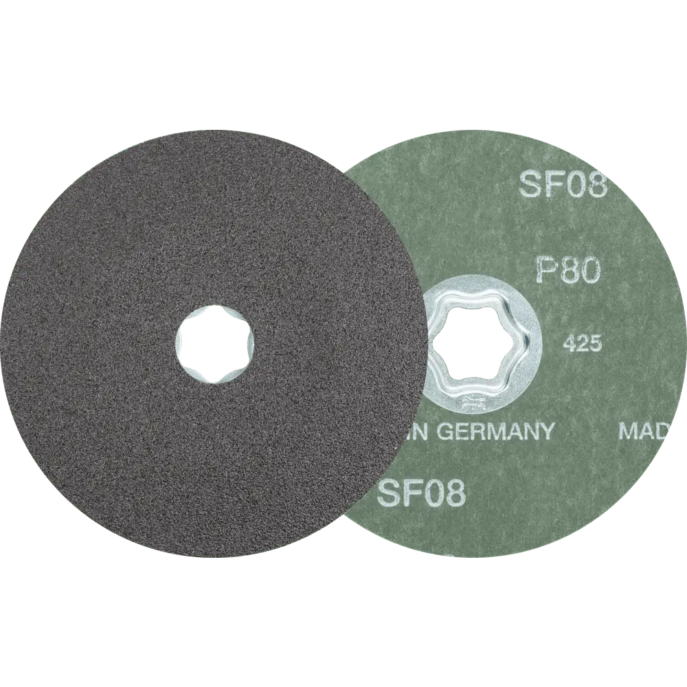 Produktfoto 1 von PFERD TOOLS COMBICLICK SiC Fiberscheibe Ø 125 mm SIC80 für harte NE Metalle, 25 Stk.
