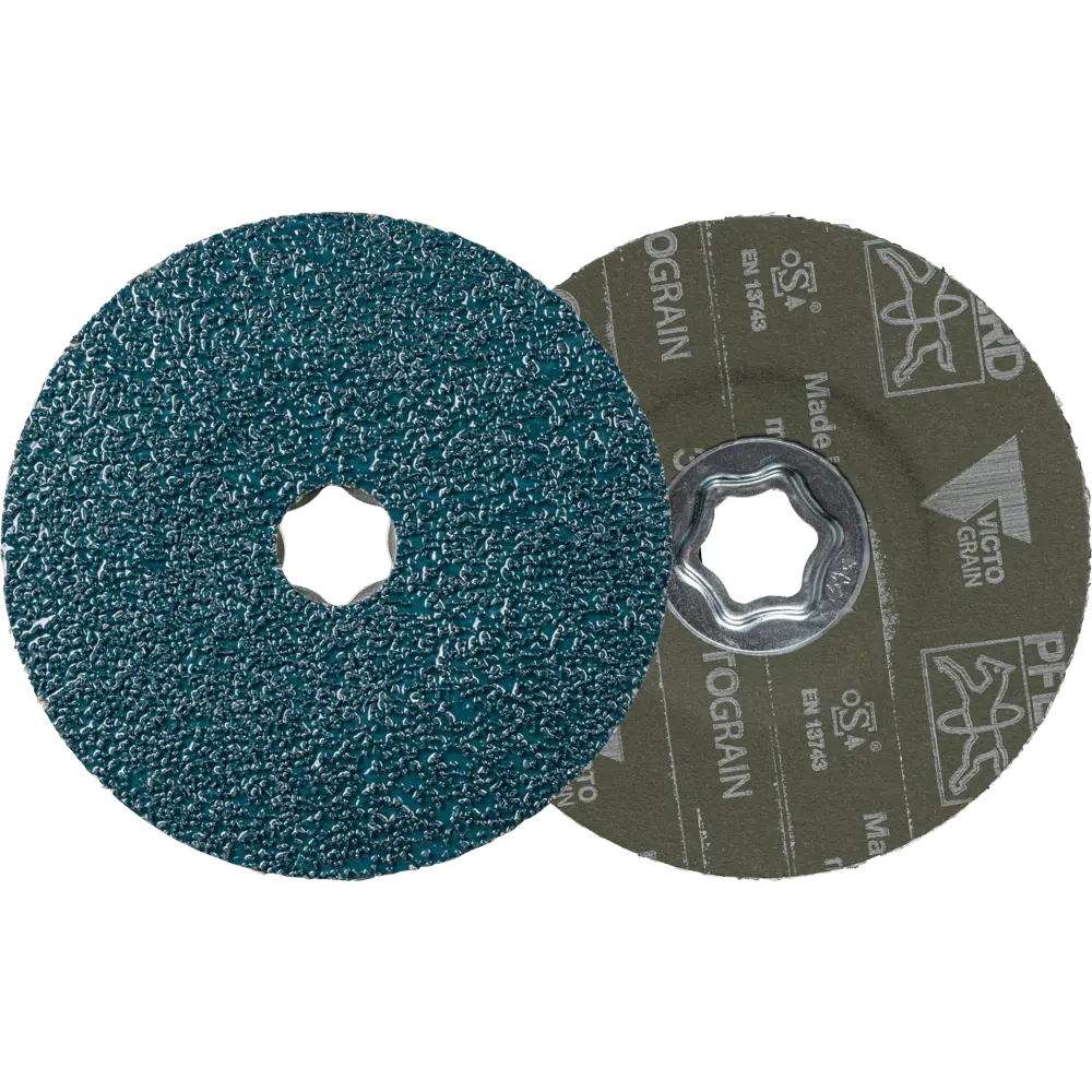 Produktfoto 1 von PFERD TOOLS COMBICLICK Fiberscheibe Ø 125 mm VICTOGRAIN 36 Höchstleistung auf Stahl, 25 Stk.