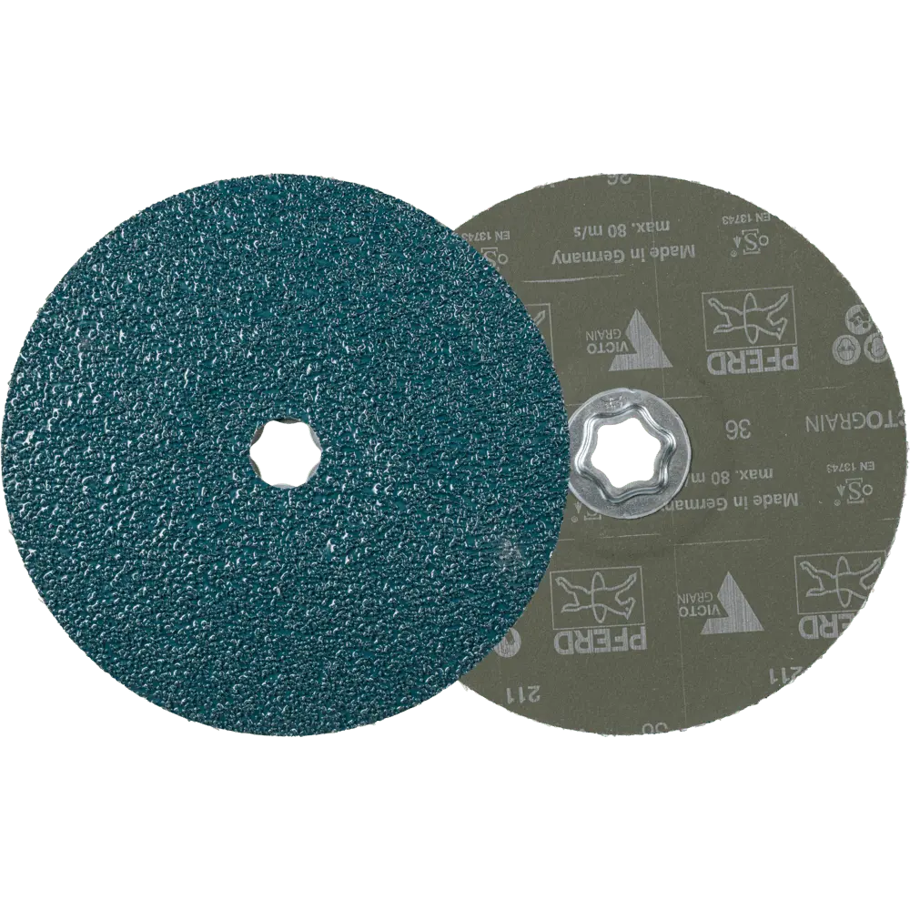 Produktfoto 1 von PFERD TOOLS COMBICLICK Fiberscheibe Ø 180mm VICTOGRAIN 36 Höchstleistung auf Stahl, 25 Stk.